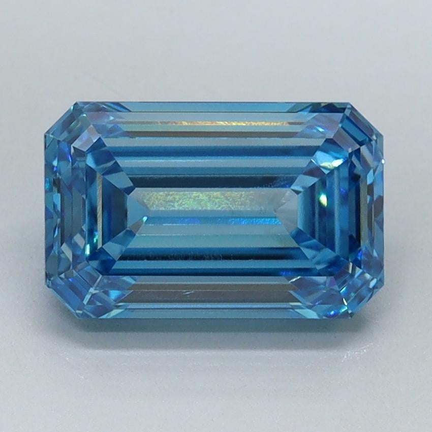 2.04 Ct. Fancy Vivid Malibu Blue Emerald Lab Grown Diamond