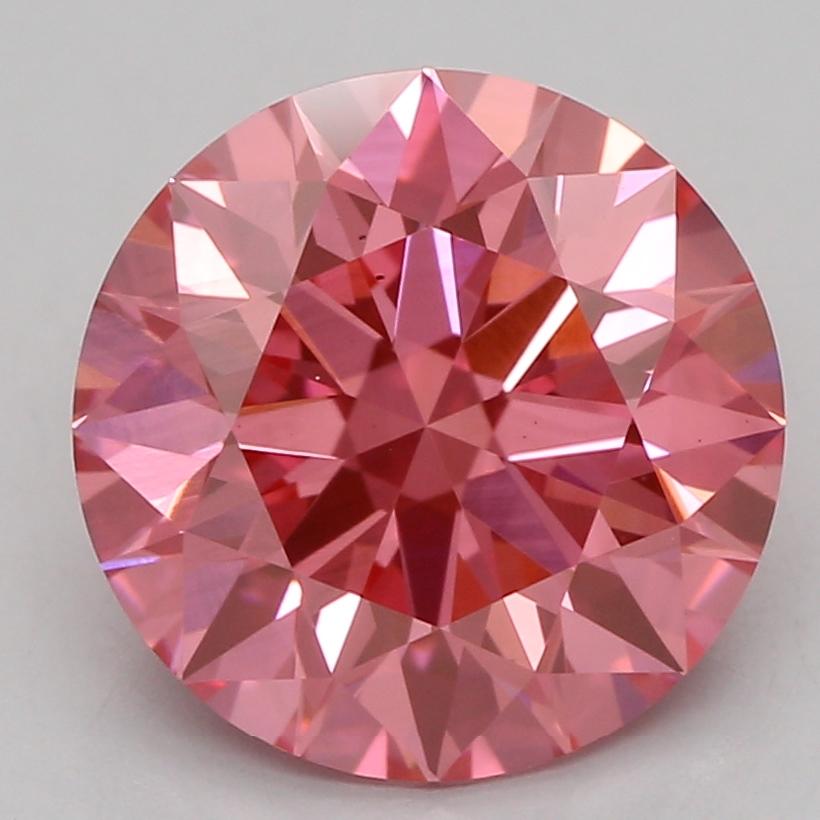 2.03 Ct. Fancy Vivid Pink Round Lab Grown Diamond