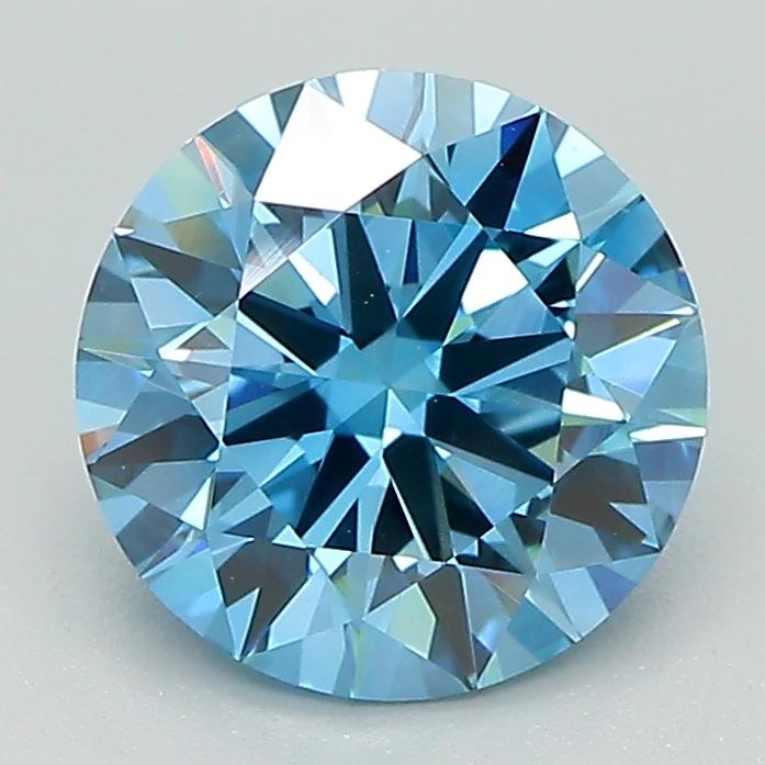 1.83 Ct. Fancy Vivid Blue Round Lab Grown Diamond