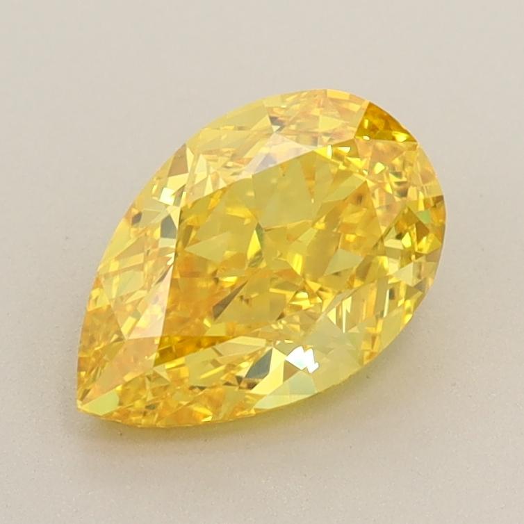 1.20 Ct. Fancy Vivid  Yellow Pear Lab Grown Diamond