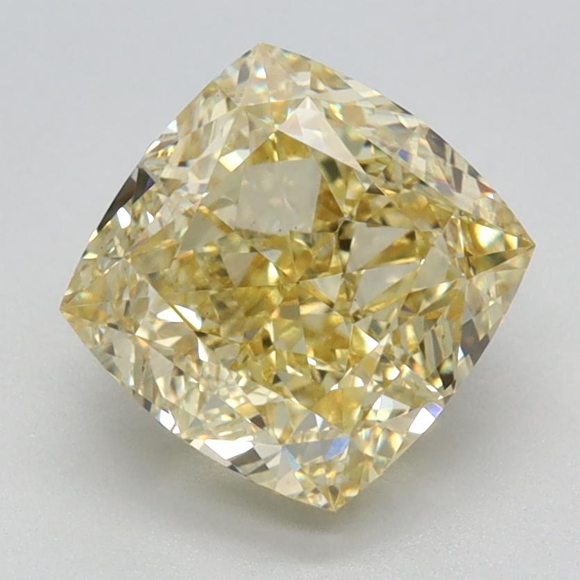 2.43 Ct. Fancy Intense Yellow Cushion Lab Grown Diamond