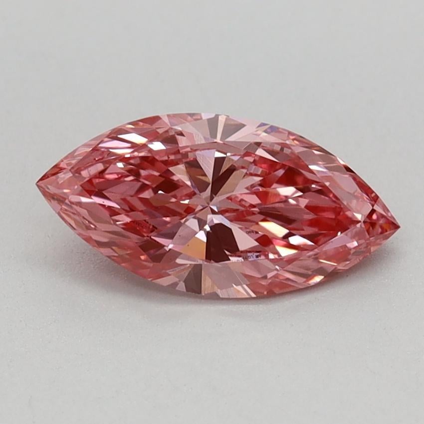 0.59 Ct. Fancy Vivid Pink Marquise Lab Grown Diamond