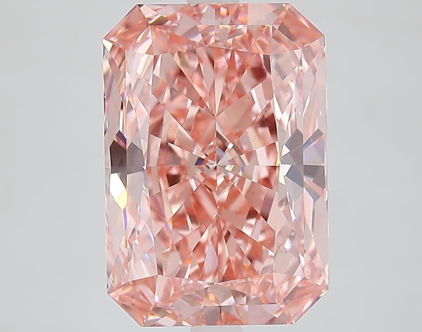 6.21 Ct. Fancy Vivid Pink Radiant Lab Grown Diamond