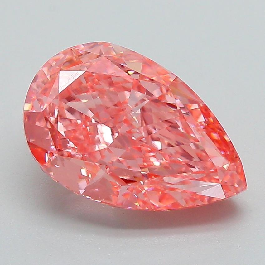 3.41 Ct. Fancy Vivid Pink Pear Lab Grown Diamond