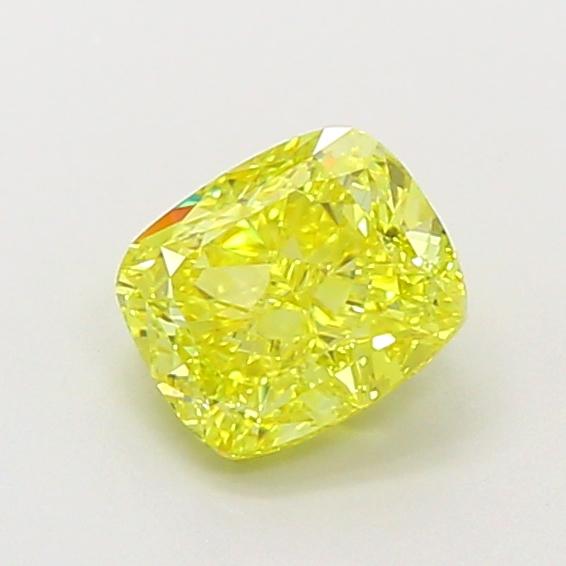 1.01 Ct. Fancy Intense Yellow Cushion Lab Grown Diamond
