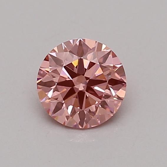 0.41 Ct. Fancy Vivid Pink Round Lab Grown Diamond