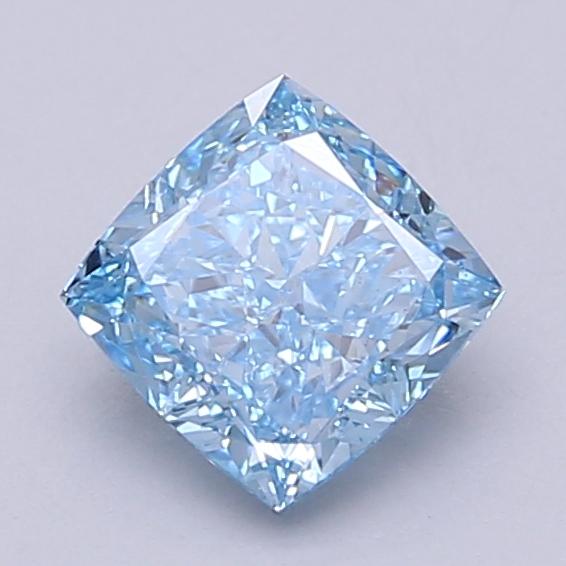 1.50 Ct. Fancy Vivid Blue Cushion Lab Grown Diamond