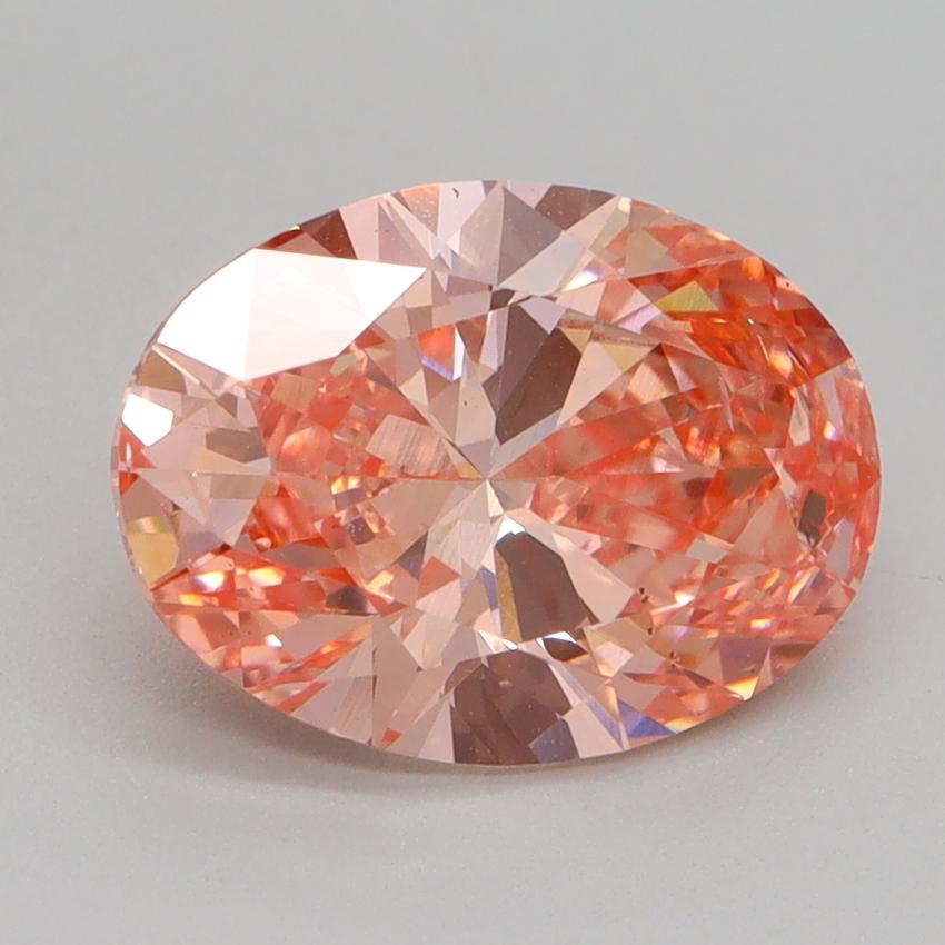 2.50 Ct. Fancy Vivid Pink Oval Lab Grown Diamond