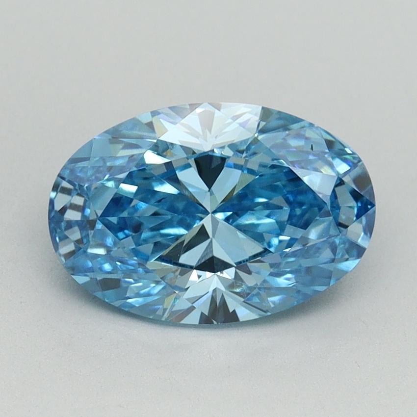 2.00 Ct. Fancy Vivid Blue Oval Lab Grown Diamond