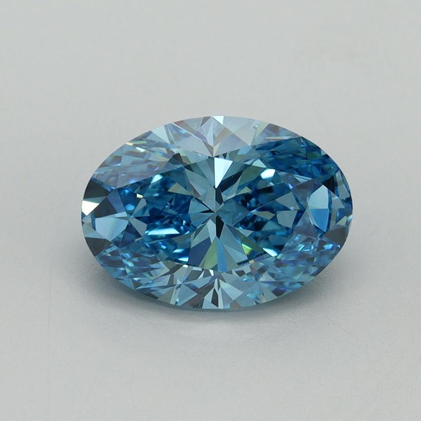 2.12 Ct. Fancy Vivid Blue Oval Lab Grown Diamond