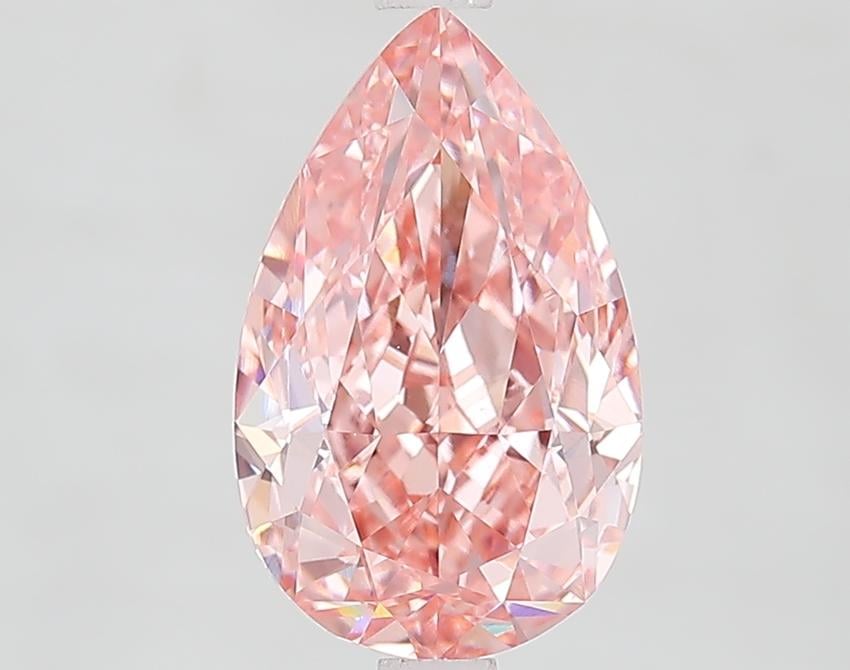 3.07 Ct. Fancy Vivid Pink Pear Lab Grown Diamond