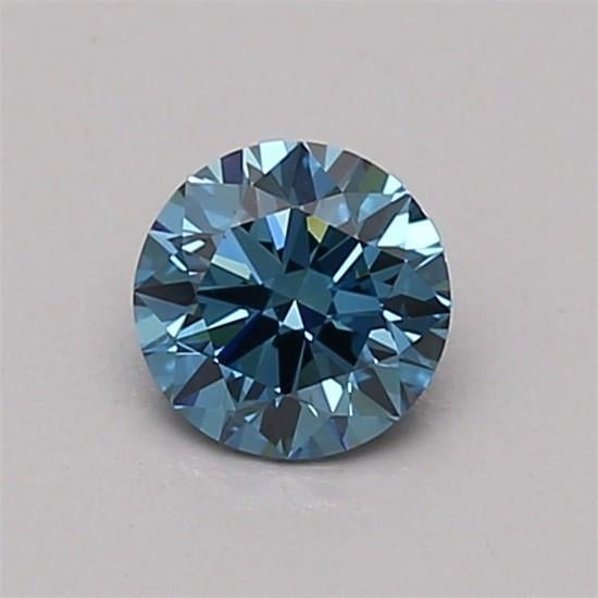 0.41 Ct. Fancy Vivid Blue Round Lab Grown Diamond