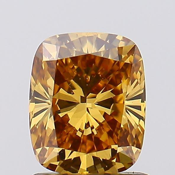 1.02 Ct. Fancy Yellowish Brown Cushion Lab Grown Diamond