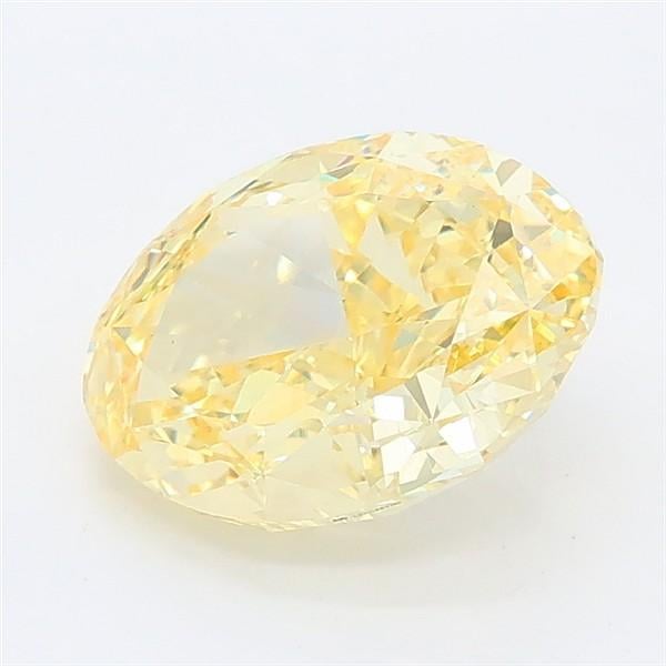 2.14 Ct. Fancy Intense Yellow Oval Lab Grown Diamond