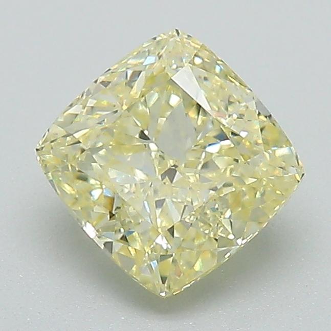 1.34 Ct. Fancy Light Yellow Cushion Lab Grown Diamond
