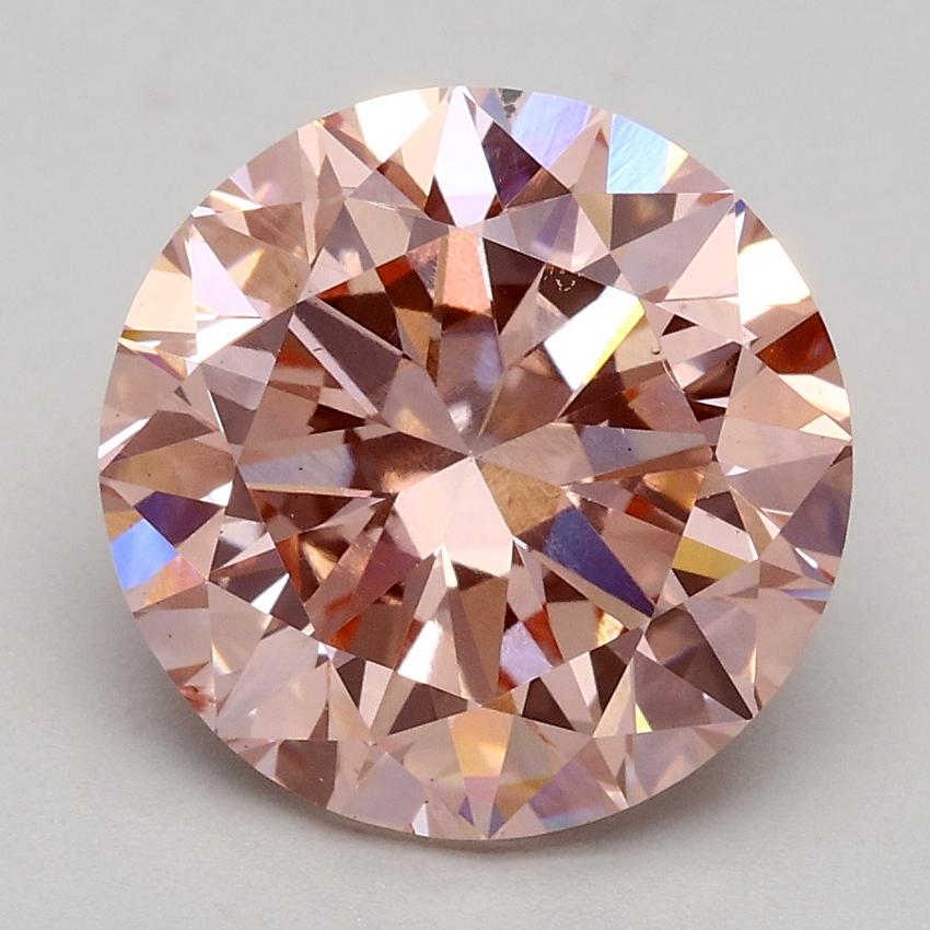 3.00 Ct. Fancy Intense Pink Round Lab Grown Diamond
