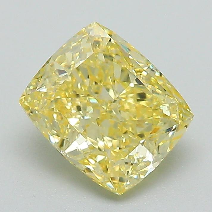 1.59 Ct. Fancy Intense Yellow Cushion Lab Grown Diamond