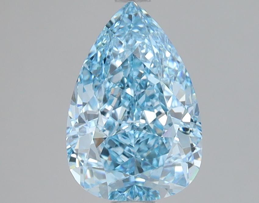 1.58 Ct. Fancy Vivid Blue Pear Lab Grown Diamond