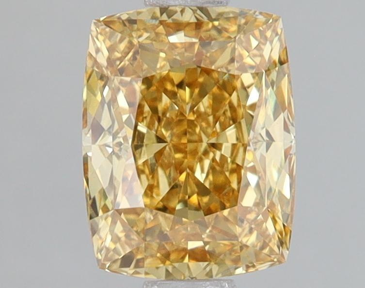 1.75 Ct. Fancy Intense Yellow Cushion Lab Grown Diamond