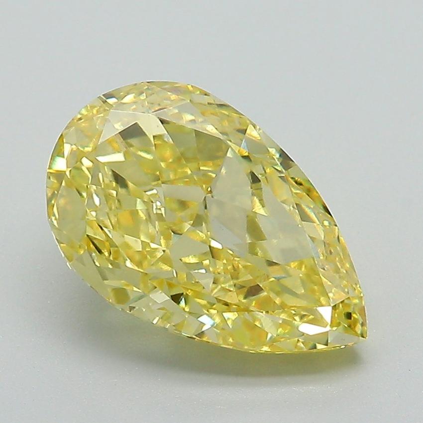 3.05 Ct. Fancy Intense Yellow Pear Lab Grown Diamond
