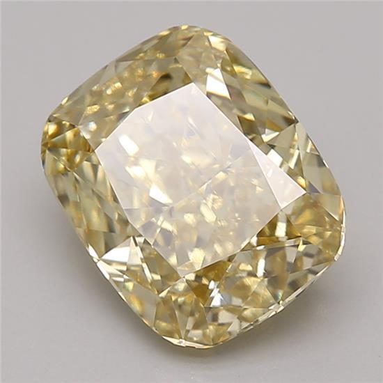 3.28 Ct. Fancy Intense Yellow Cushion Lab Grown Diamond