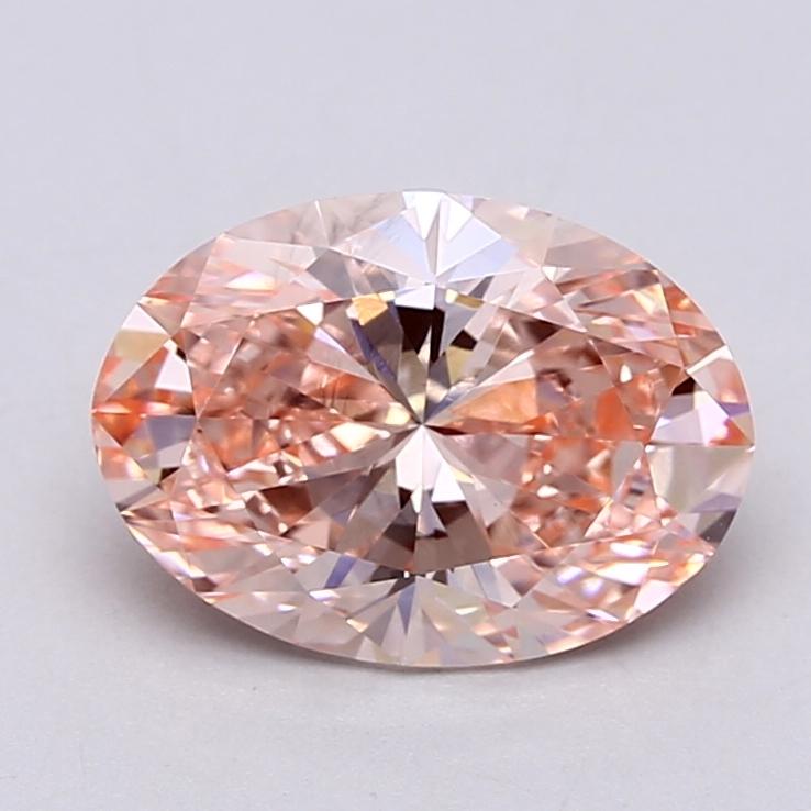 2.87 Ct. Fancy Vivid  Pink Oval Lab Grown Diamond
