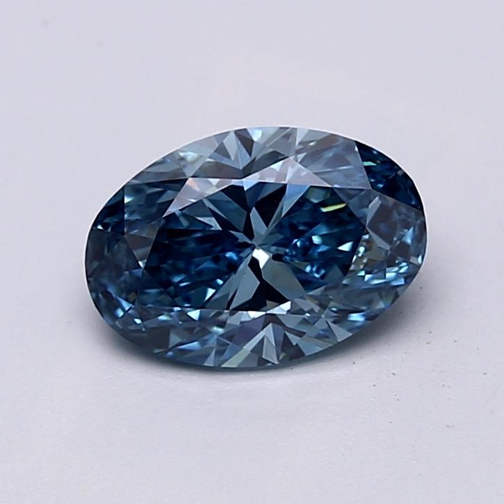 1.50 Ct. Fancy Vivid  Blue Oval Lab Grown Diamond