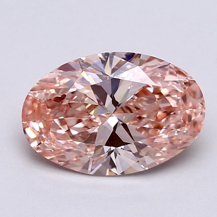 2.48 Ct. Fancy Vivid  Pink Oval Lab Grown Diamond