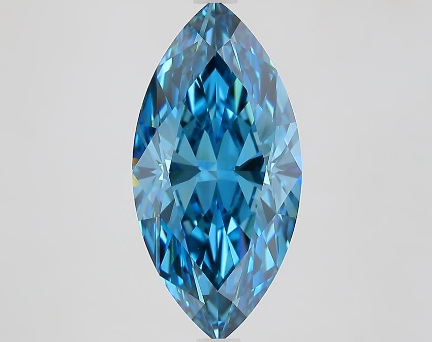 4.02 Ct. Fancy Vivid Blue Marquise Lab Grown Diamond