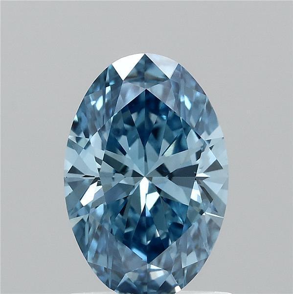 1.12 Ct. Fancy Vivid Blue Oval Lab Grown Diamond