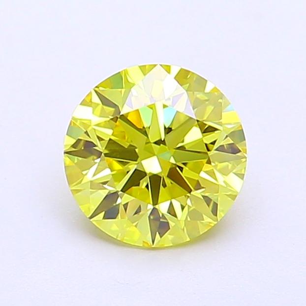 1.01 Ct. Fancy Vivid  Yellow Round Lab Grown Diamond
