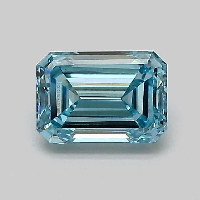 0.73 Ct. Fancy Vivid Blue Emerald Lab Grown Diamond