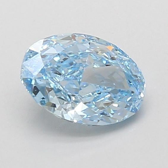 1.03 Ct. Fancy Vivid Blue Oval Lab Grown Diamond