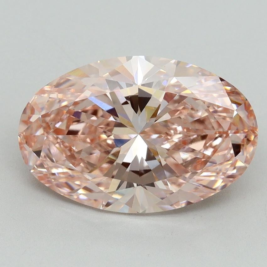 4.23 Ct. Fancy Intense Pink Oval Lab Grown Diamond