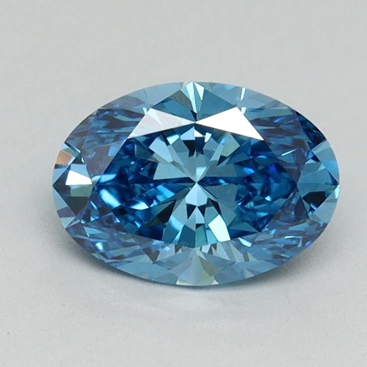 1.00 Ct. Fancy Vivid Blue Oval Lab Grown Diamond