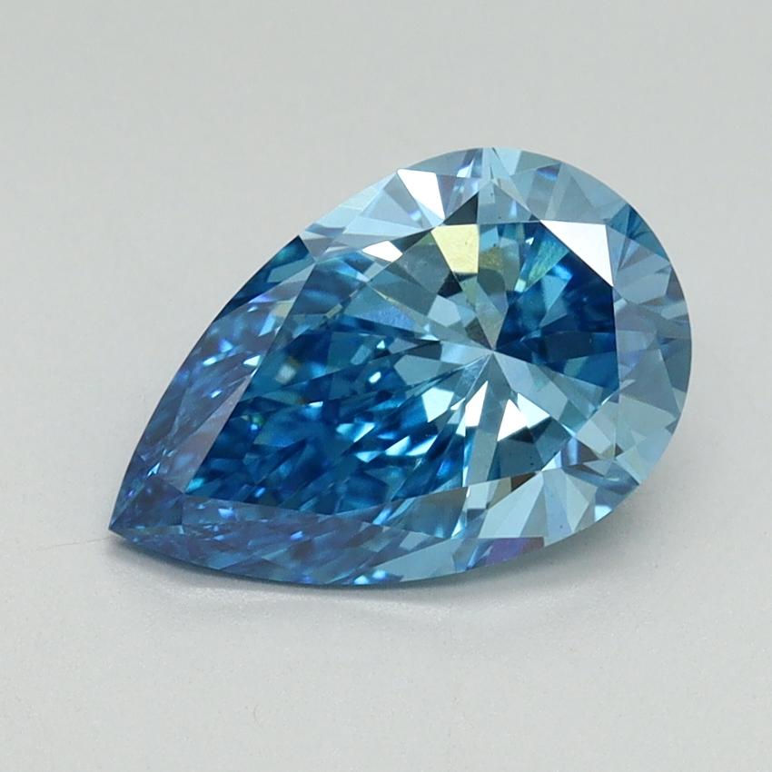 1.68 Ct. Fancy Vivid Blue Pear Lab Grown Diamond