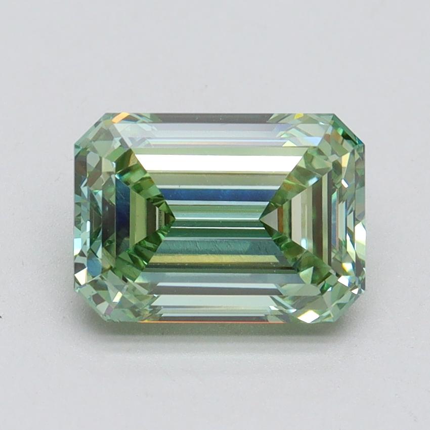 2.21 Ct. Fancy Intense Green Emerald Lab Grown Diamond
