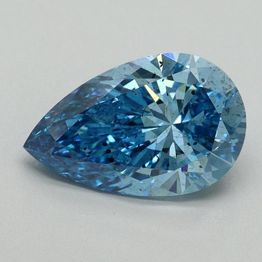 1.56 Ct. Fancy Vivid Blue Pear Lab Grown Diamond
