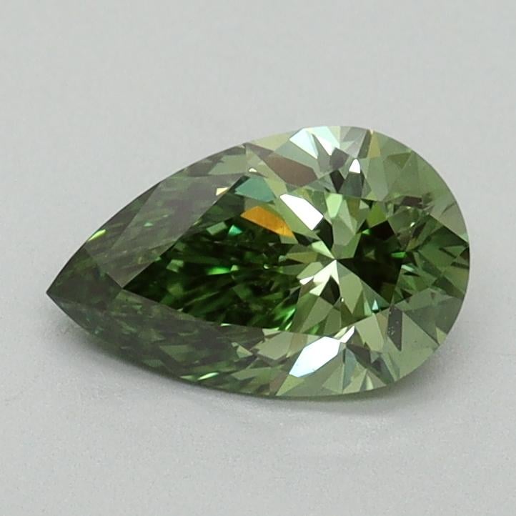 0.75 Ct. Fancy Vivid Green Pear Lab Grown Diamond