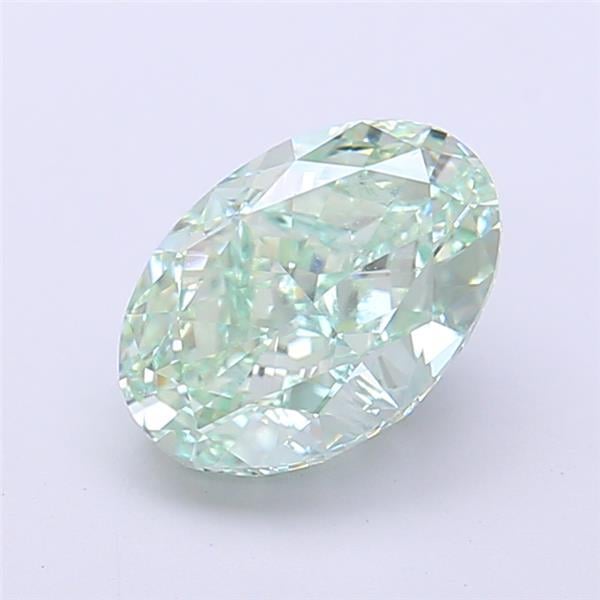 2.04 Ct. Fancy Vivid  Green Oval Lab Grown Diamond
