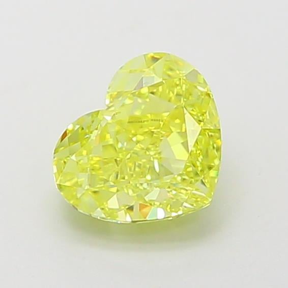1.26 Ct. Fancy Vivid Yellow Heart Lab Grown Diamond