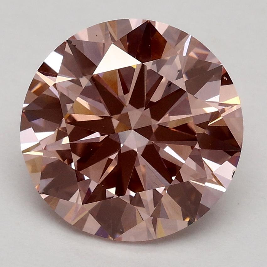2.38 Ct. Fancy Intense Pink Round Lab Grown Diamond