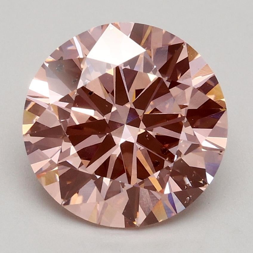 2.04 Ct. Fancy Intense Pink Round Lab Grown Diamond