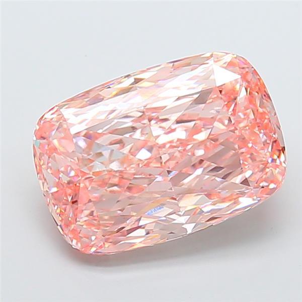 10.30 Ct. Fancy Vivid  Pink Cushion Lab Grown Diamond
