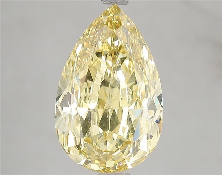 5.13 Ct. Fancy Vivid Yellow Pear Lab Grown Diamond