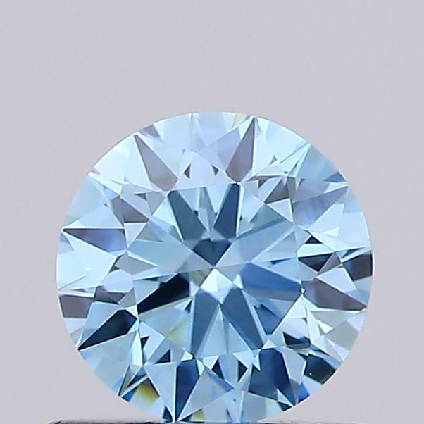 0.74 Ct. Fancy Vivid Blue Round Lab Grown Diamond
