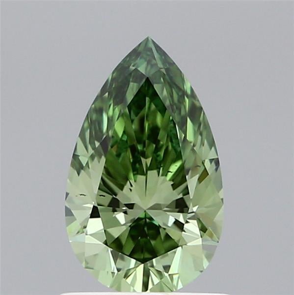 1.01 Ct. Fancy Vivid Green Pear Lab Grown Diamond