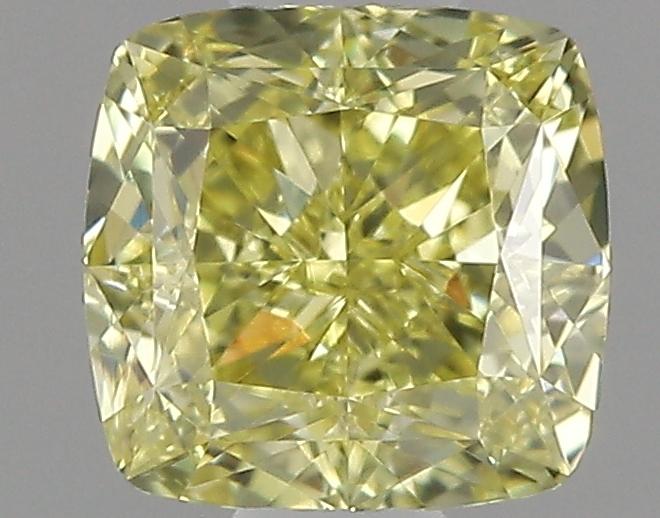 0.52 Ct. Fancy Intense Yellow Cushion Diamond