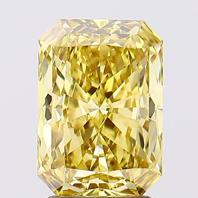 2.08 Ct. Fancy Vivid Yellow Radiant Lab Grown Diamond
