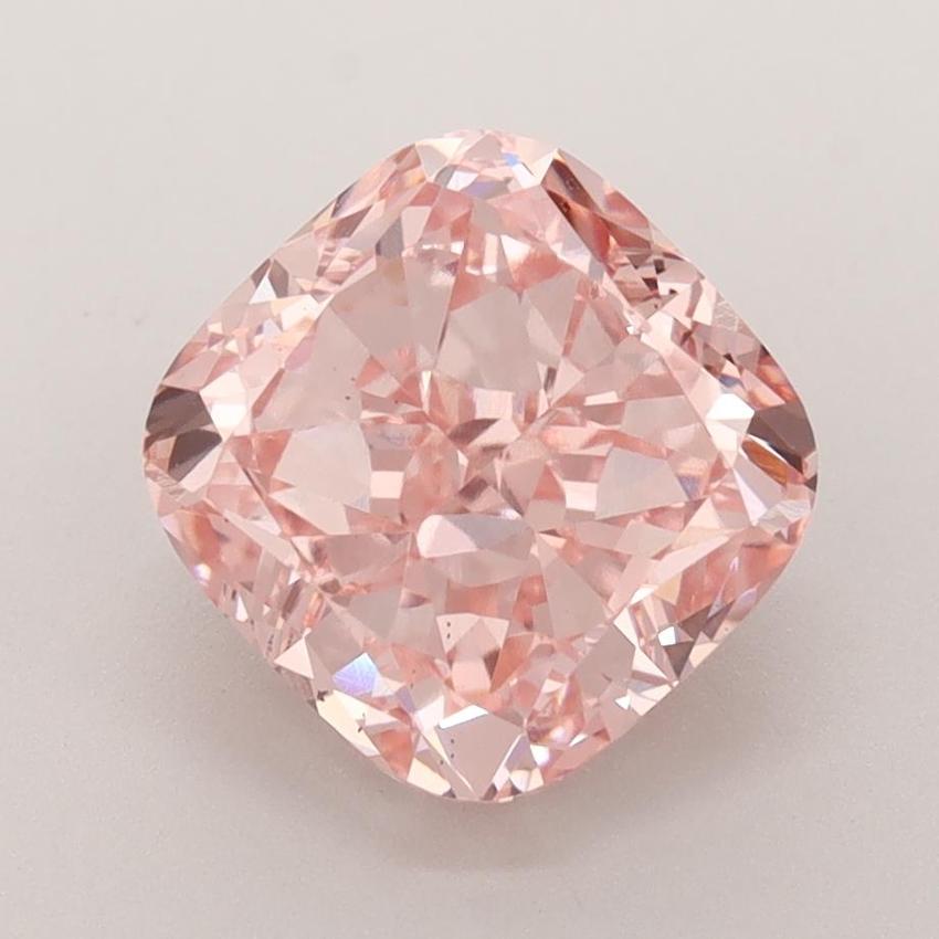3.23 Ct. Fancy Vivid Pink Cushion Lab Grown Diamond